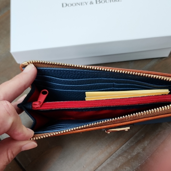 Dooney & Bourke Blue and Tan Wallet - Picture 3 of 4